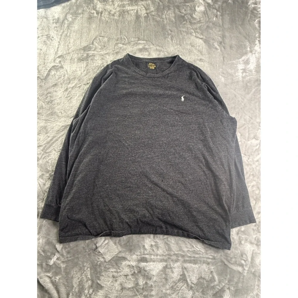 Polo Ralph Lauren Classic Fit Men's T-Shirt 4 Xlt Gray Ribbed Crew Neck
